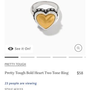Brighton Two-Tone Heart Ring - Gold and Silver